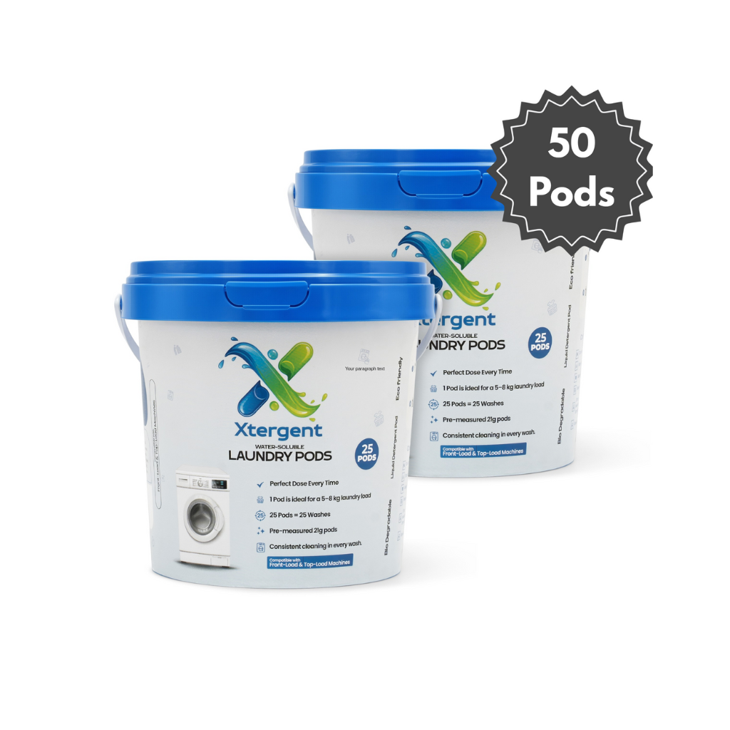 Xtergent Laundry Pods 50 Count | Water-Soluble Detergent Pods for Washing Machine