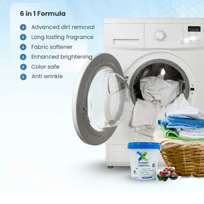 Xtergent Laundry Pods 25 Count | Water-Soluble Detergent Pods for Washing Machine