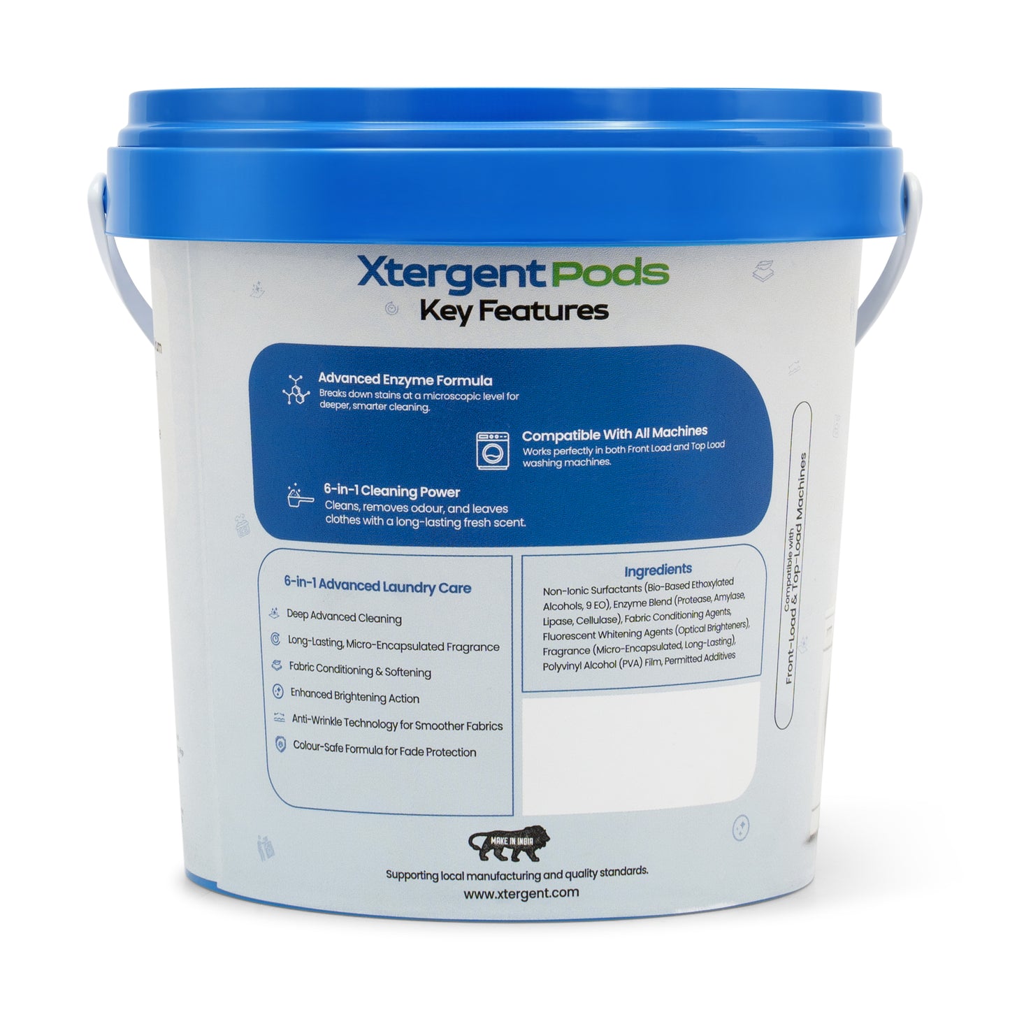 Xtergent Laundry Pods| Water-Soluble Detergent Pods for Washing Machine